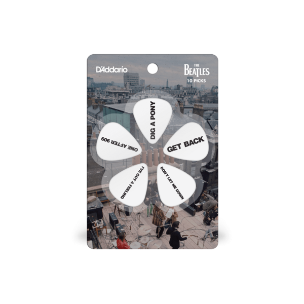 1CWH2-10B8 10 BTL Paquete de 10 Uñas para guitarra The Beatles Get back Calibre ligero (0,50 mm)