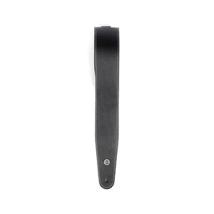 25LS00-DX  Correa de Cuero para Guitarra y Bajo, Negra con Costuras en Contraste