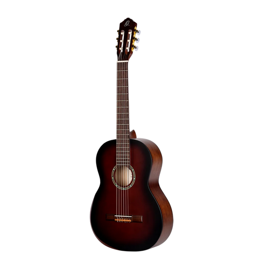 R55DLX-BFT  Student Series Pro – Guitarra Clasica Tamaño Completo con Tapa Sólida de Abeto Engelmann, Acabado Bourbon Fade y Reposabrazos Ergonómico