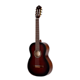 R55DLX-BFT  Student Series Pro – Guitarra Clasica Tamaño Completo con Tapa Sólida de Abeto Engelmann, Acabado Bourbon Fade y Reposabrazos Ergonómico
