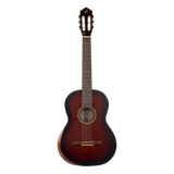R55DLX-BFT  Student Series Pro – Guitarra Clasica Tamaño Completo con Tapa Sólida de Abeto Engelmann, Acabado Bourbon Fade y Reposabrazos Ergonómico