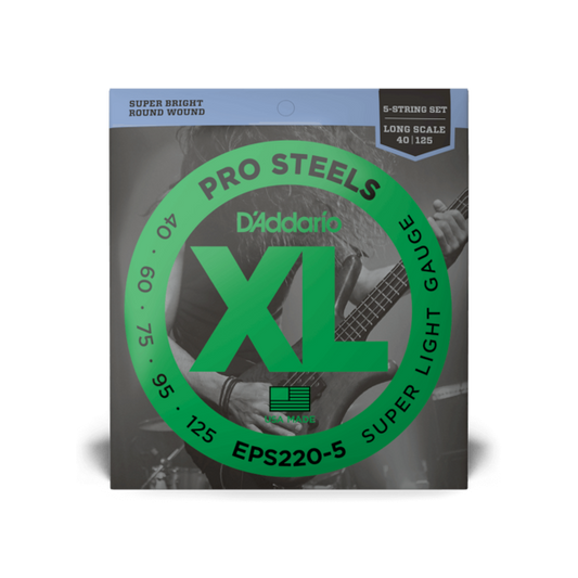 EPS220-5 Set de cuerdas para bajo eléctrico de 5 cuerdas, Super ligero 40-125