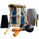 Combo de Percusión Dominicana Premium – Tambora, Güira, Maracas y Accesorios