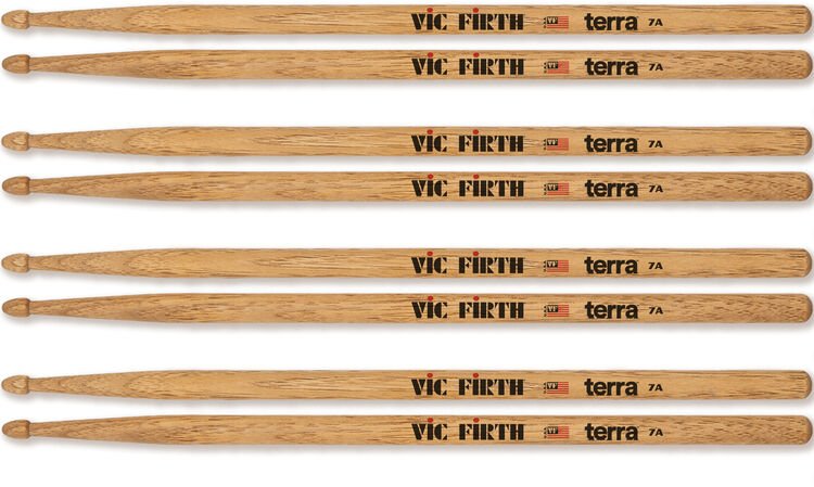 P7AT4PK Paquete de 4 pares de baquetas  American Classic Terra 7A