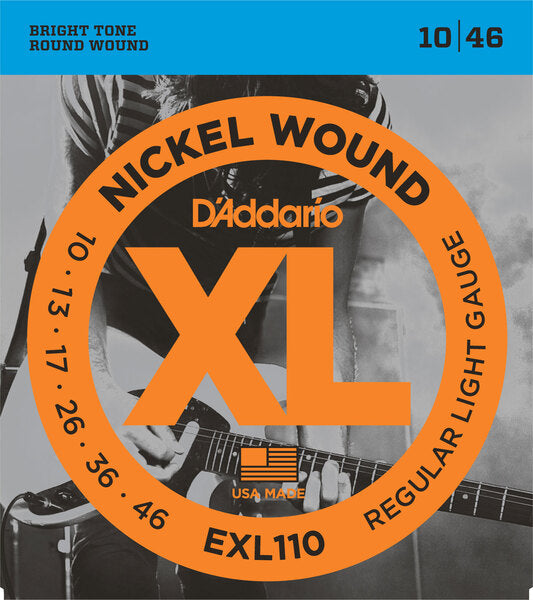EXL110 Set de cuerdas guitarra eléctrica de níquel, Regular Ligero, 10-46