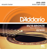 EZ900 Set de cuerdas guitarra acústica bronce, Extra Ligera 10-50