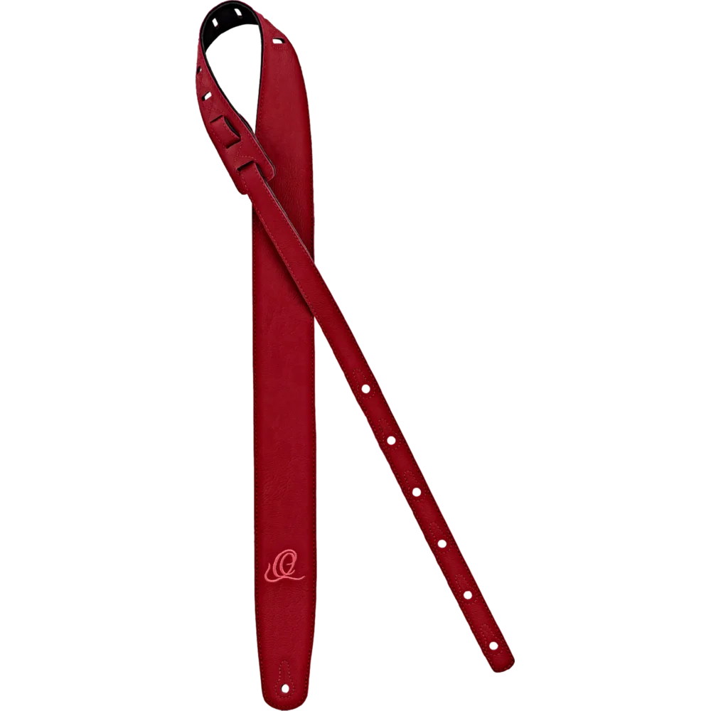 OSVG-RD  Vegan Series – Correa para Guitarra en PVC Color Rojo Ecológica y Libre de Ftalatos