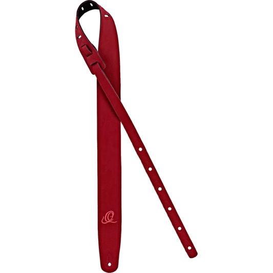 OSVG-RD  Vegan Series – Correa para Guitarra en PVC Color Rojo Ecológica y Libre de Ftalatos