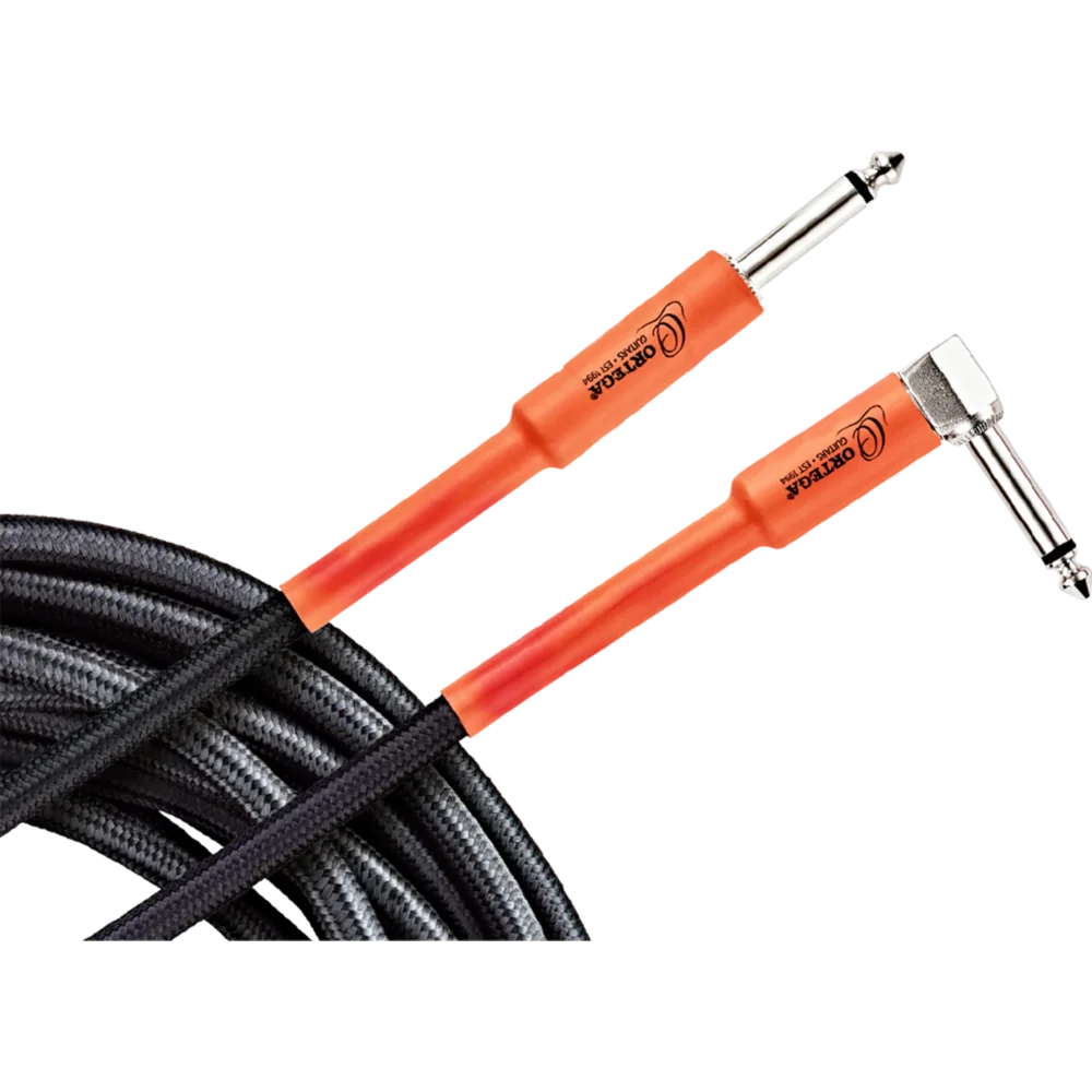 OECI-10 Economy Series – Cable para Instrumento de 10 ft (3 m) Jack Recto a Jack en Ángulo Orange/Black