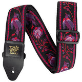 ERNIE 5360  Correa Jacquard para Guitarra y Bajo, Purple Bird of Paradise