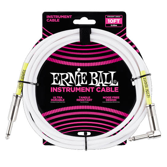 ERNIE 6049  Cable para Instrumento 3.5 m, Recto a Angular, Blanco