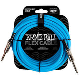 ERNIE 6417 Cable para Instrumento 20 ft / 6.10 m, Azul, Recto a Recto
