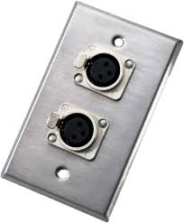 203F  Placa Single Gang con Doble Conector XLR Hembra NC3FD-L-1