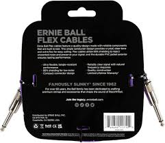 ERNIE 6415 Flex Instrument Cable 1/4" TS Straight Purple (10 Pies)