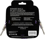 ERNIE 6415 Flex Instrument Cable 1/4" TS Straight Purple (10 Pies)