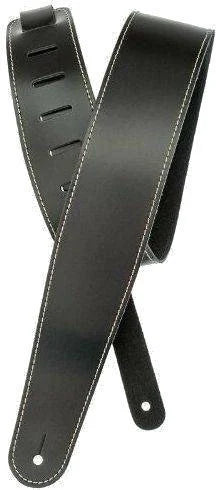 25LS00-DX  Correa de Cuero para Guitarra y Bajo, Negra con Costuras en Contraste