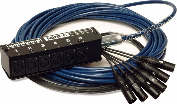 MS-6-M-NR-25 Mini Medusa 6 canales XLR, 25'