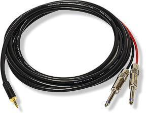 MST2TS06US Cable adaptador 1/4"TS  Dual macho a 3.5mm TRS macho