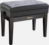 RPB-400PE Banco Ajustable para Piano con Compartimento (Acabado Negro Brillante)