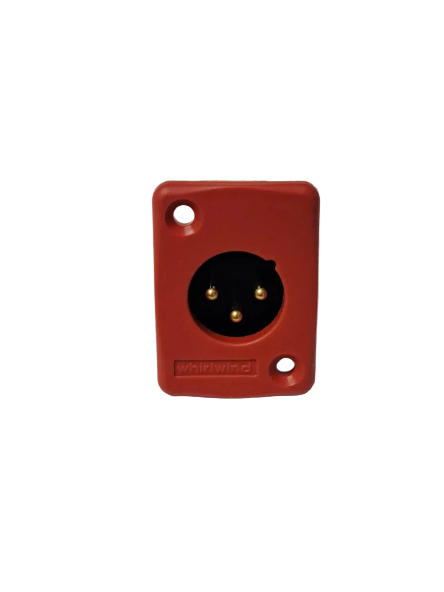WC3MQRD Conector XLR Macho de Chasis (Rojo)