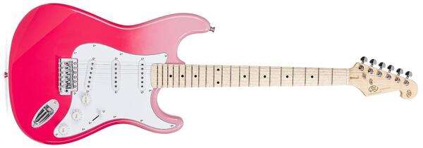 SEM1/PT-GA1065 Kit Guitarra eléctrica color rosado Twilight, W/B