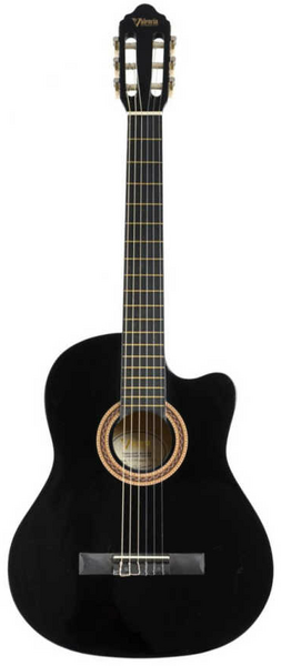VC104CEBK Guitarra electroclasica con cutaway  EQ color negra