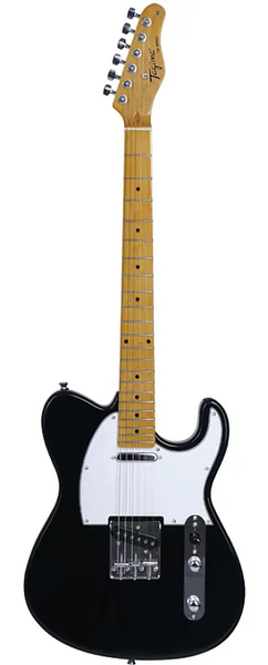 TW 55-BK-LF/WH Guitarra eléctrica de color negro